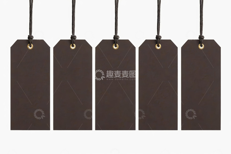 高清大图下载【趣麦麦图】悬挂式棕色空白标签素材