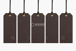 悬挂式棕色空白标签素材