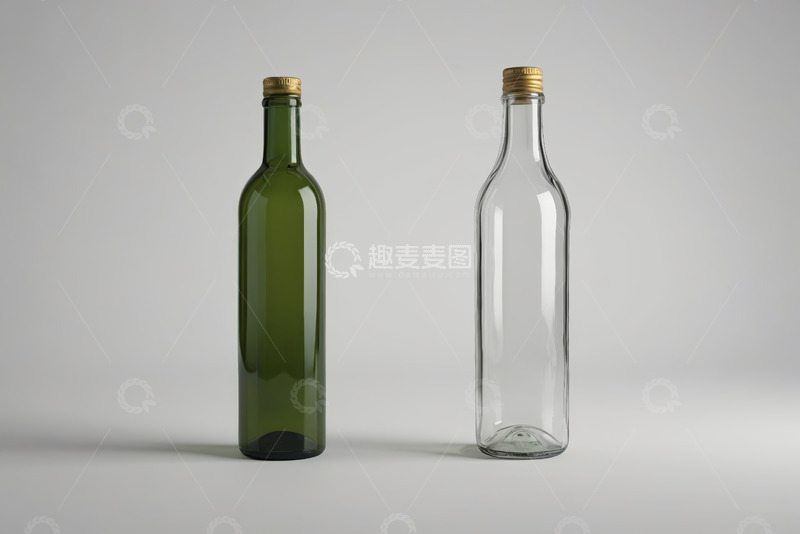 高清大图下载【趣麦麦图】两个玻璃瓶特写