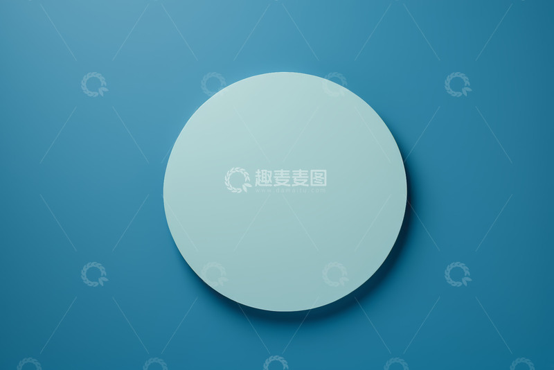 高清大图下载【趣麦麦图】蓝色背景上的圆形物体