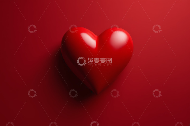 高清大图下载【趣麦麦图】红色心形图案背景素材