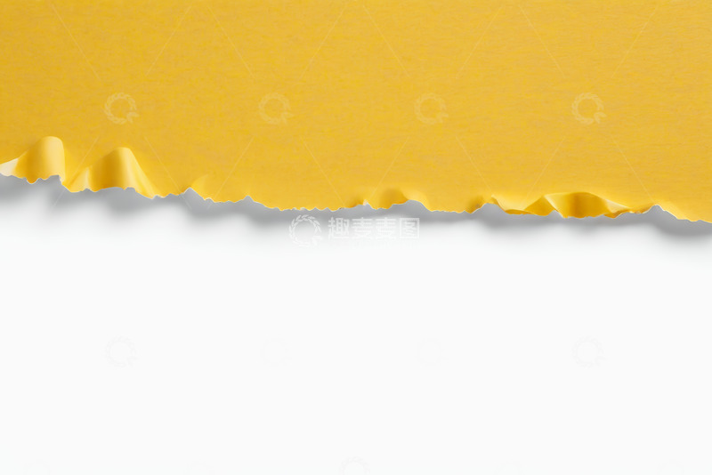 高清大图下载【趣麦麦图】黄色撕裂纸张背景素材
