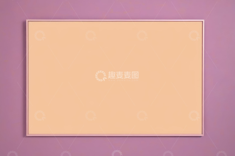 高清大图下载【趣麦麦图】紫色背景中的浅橙色画框