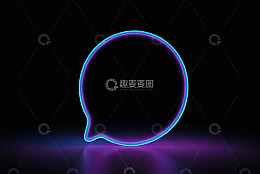 霓虹风格对话气泡图标