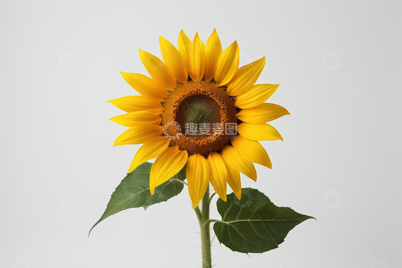 高清大图下载【趣麦麦图】单株向日葵特写