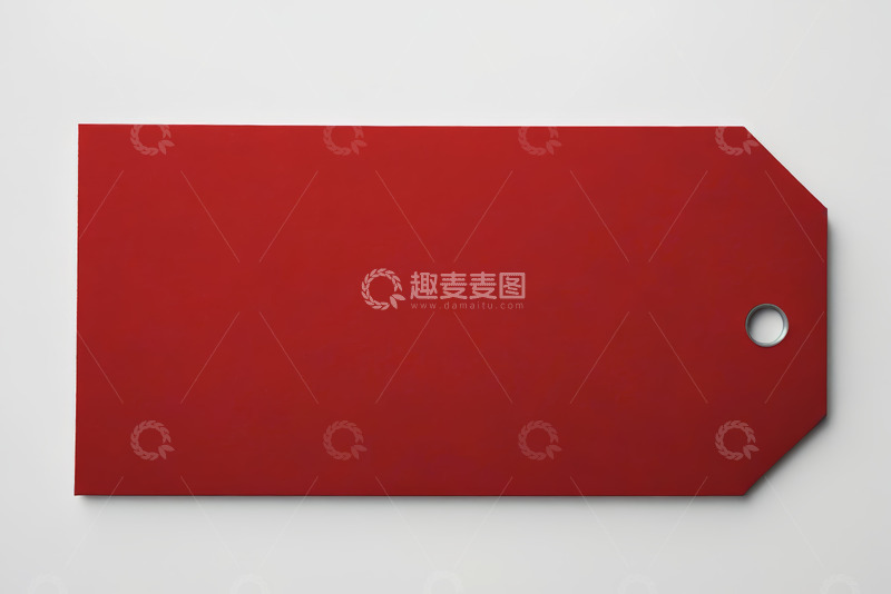 高清大图下载【趣麦麦图】红色空白标签特写
