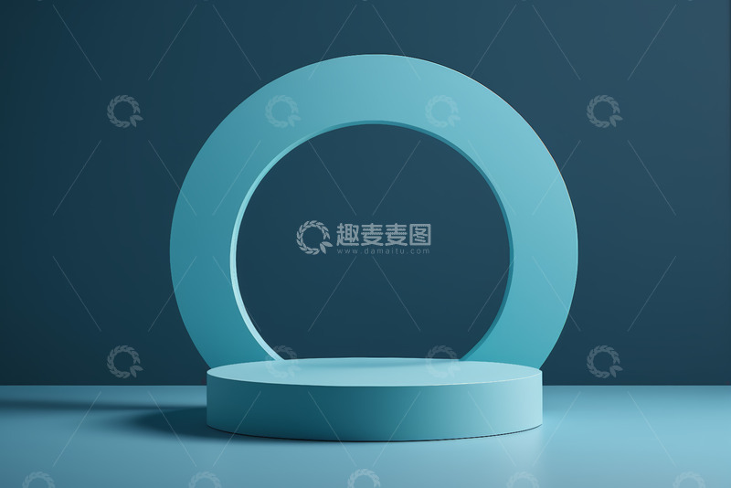 高清大图下载【趣麦麦图】简约现代几何环形展示台