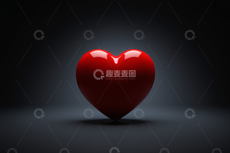 高清大图下载【趣麦麦图】-红色心形符号特写