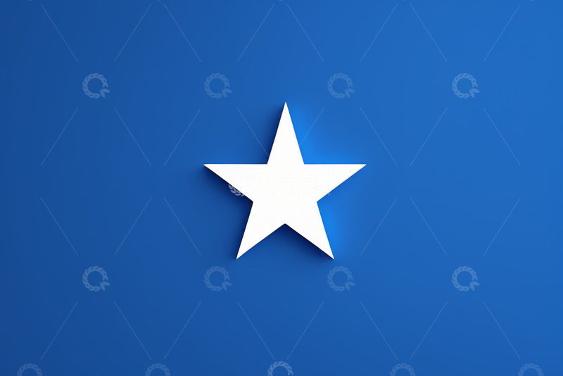 高清大图下载【趣麦麦图】蓝色背景上的白色五角星