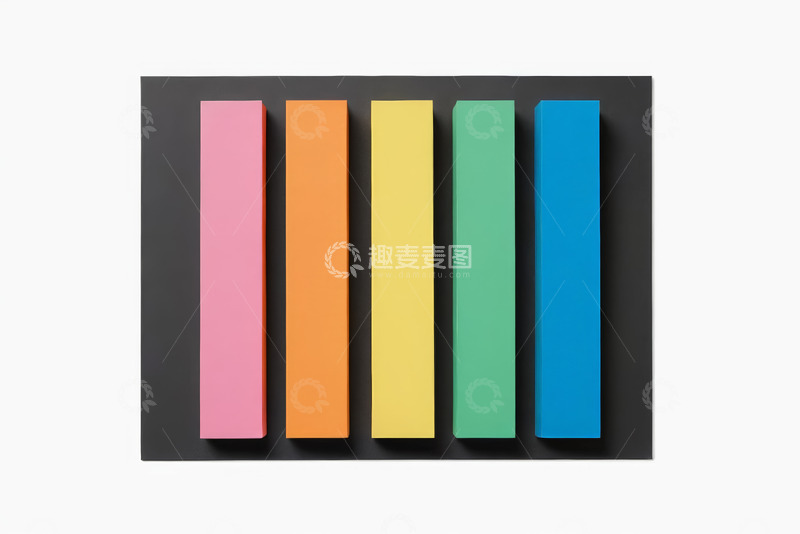 高清大图下载【趣麦麦图】彩色长方体排列展示素材
