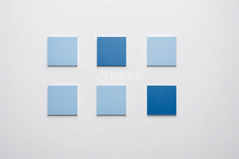 高清大图下载【趣麦麦图】蓝色方形色块排列展示