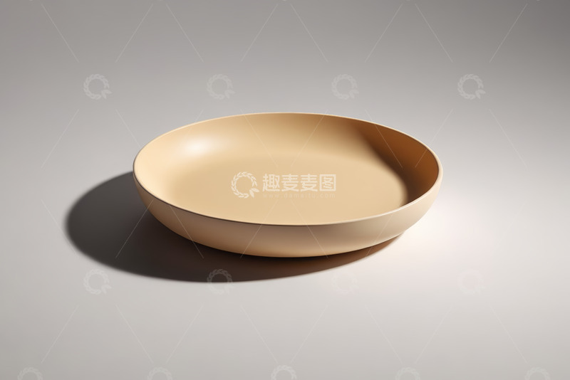 高清大图下载【趣麦麦图】米色盘子静物展示