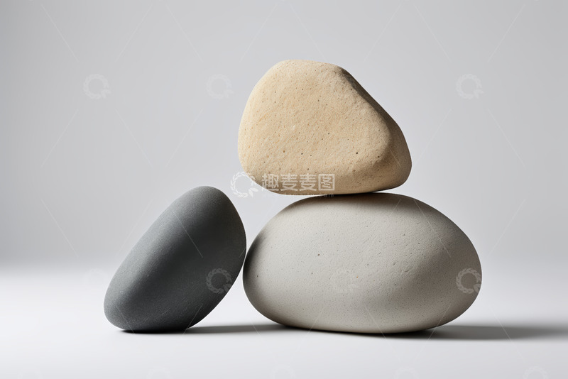 高清大图下载【趣麦麦图】堆叠的鹅卵石静物素材