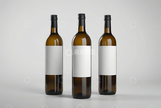 三瓶葡萄酒瓶展示