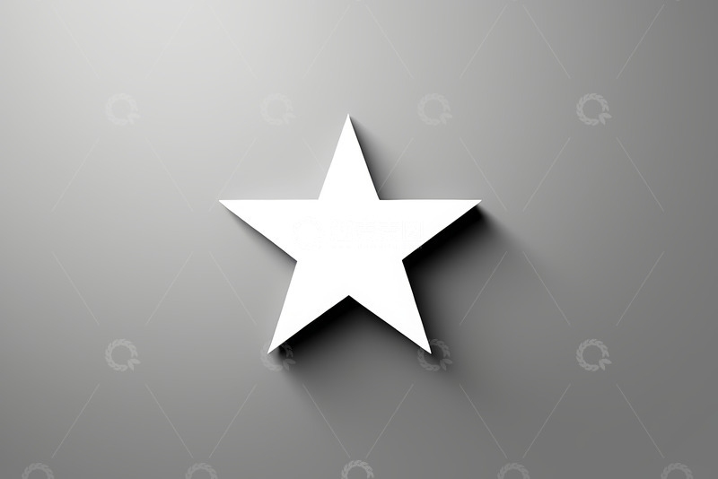 高清大图下载【趣麦麦图】灰色背景上的白色五角星