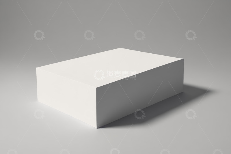高清大图下载【趣麦麦图】白色立方体产品展示素材