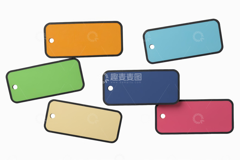 高清大图下载【趣麦麦图】多彩空白标签素材