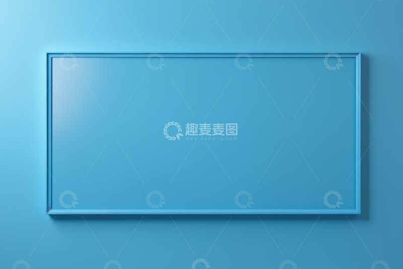 高清大图下载【趣麦麦图】蓝色背景矩形框架