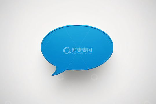 蓝色对话气泡素材