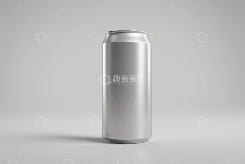 高清大图下载【趣麦麦图】银色铝制饮料罐静物展示