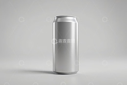 银色铝制饮料罐静物展示