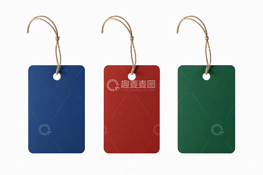 三色纸质吊牌带绳展示