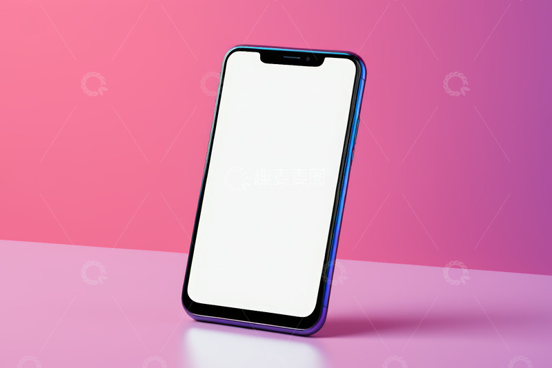 高清大图下载【趣麦麦图】彩色背景上的智能手机