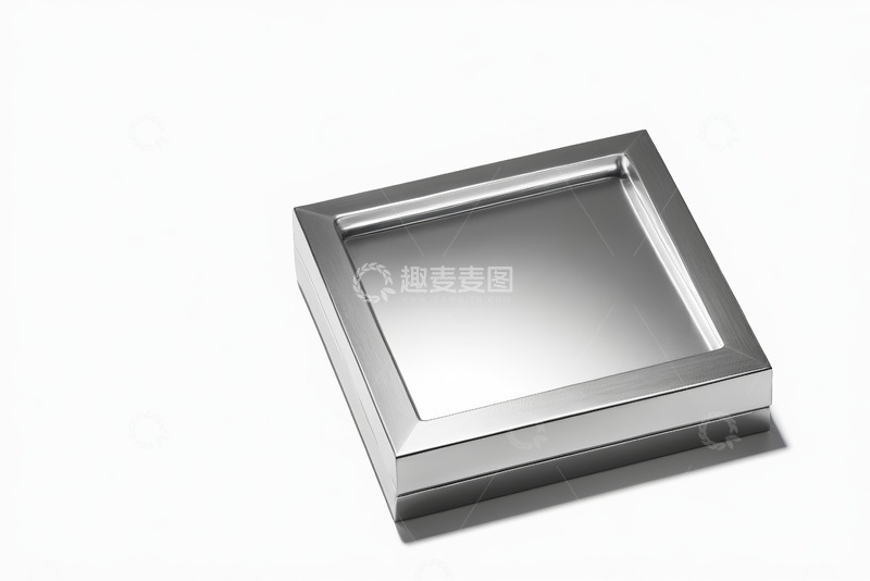 高清大图下载【趣麦麦图】金属质感方形托盘静物图