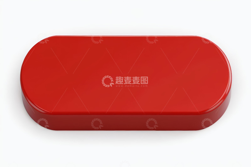 高清大图下载【趣麦麦图】红色椭圆形物体3D渲染素材