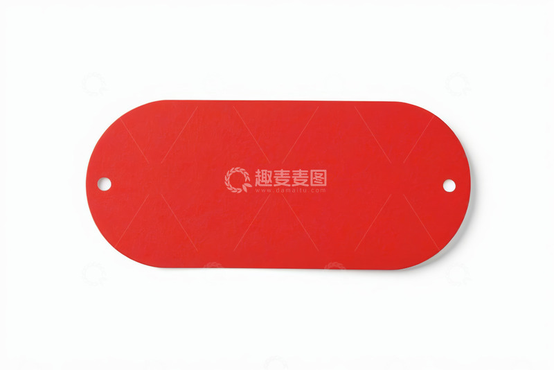 高清大图下载【趣麦麦图】红色椭圆形标签特写