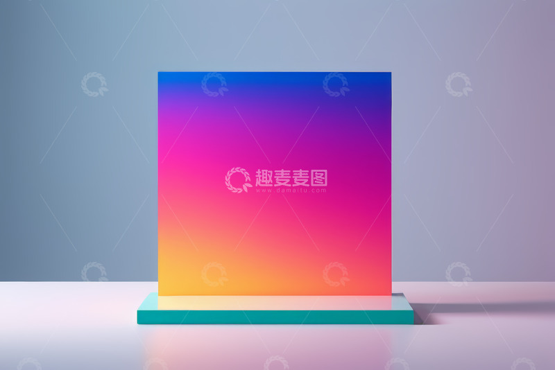 高清大图下载【趣麦麦图】彩色渐变方块现代简约背景