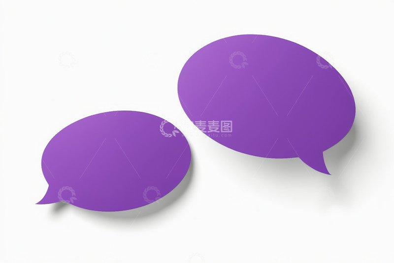高清大图下载【趣麦麦图】紫色对话气泡素材