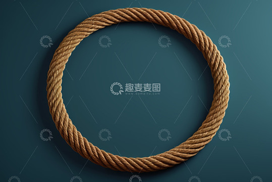 环形粗绳特写
