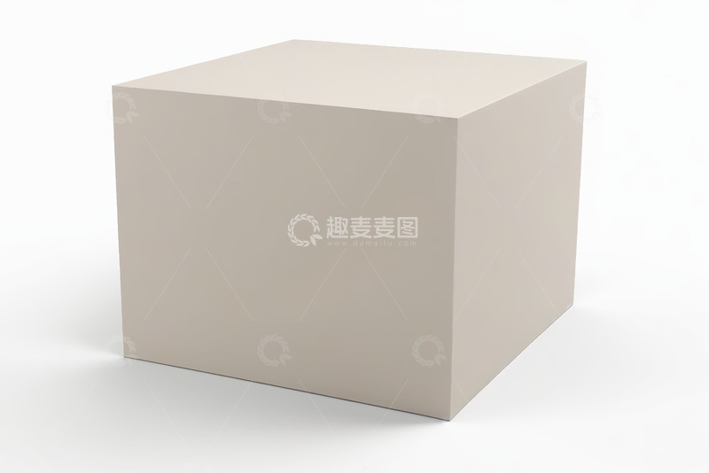 高清大图下载【趣麦麦图】白色立方体商品包装素材