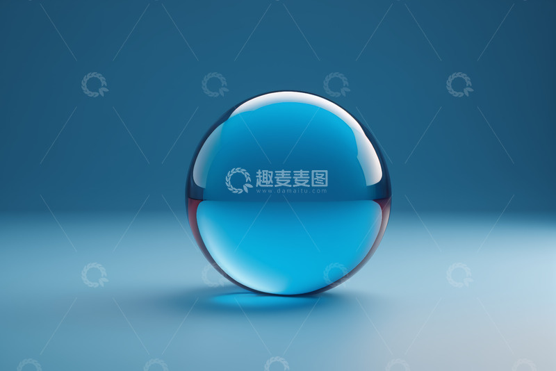 高清大图下载【趣麦麦图】蓝色球体抽象设计素材