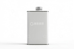 白色金属容器特写