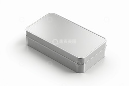 银色长方体金属盒展示