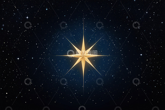 夜空中的金色星星背景