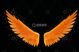 橙色发光翅膀