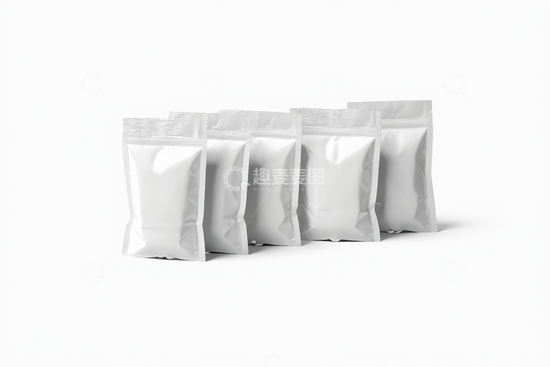 高清大图下载【趣麦麦图】白色背景下的袋装物品素材