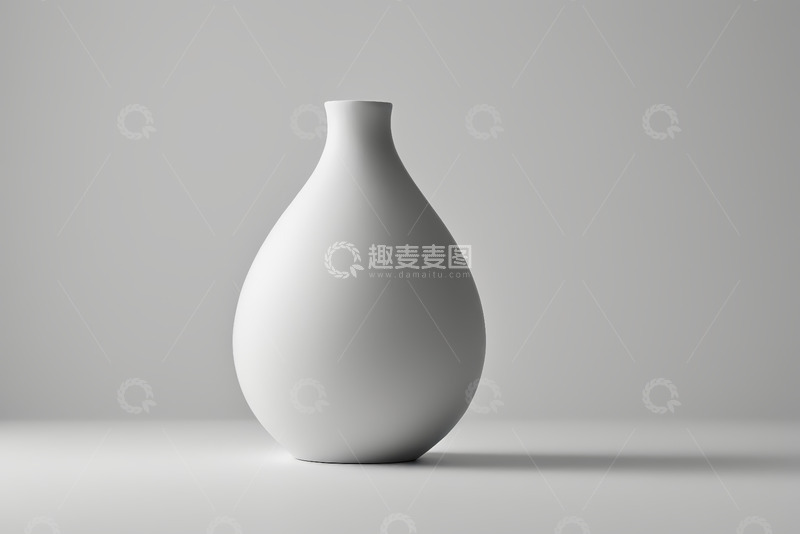 高清大图下载【趣麦麦图】白色简约花瓶静物展示