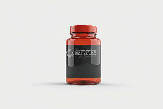 红色玻璃药瓶产品展示