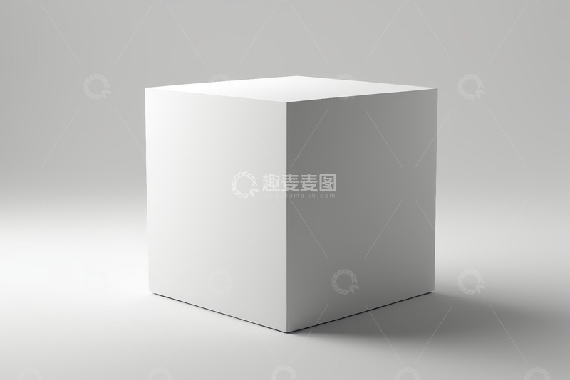 高清大图下载【趣麦麦图】白色立方体产品展示素材