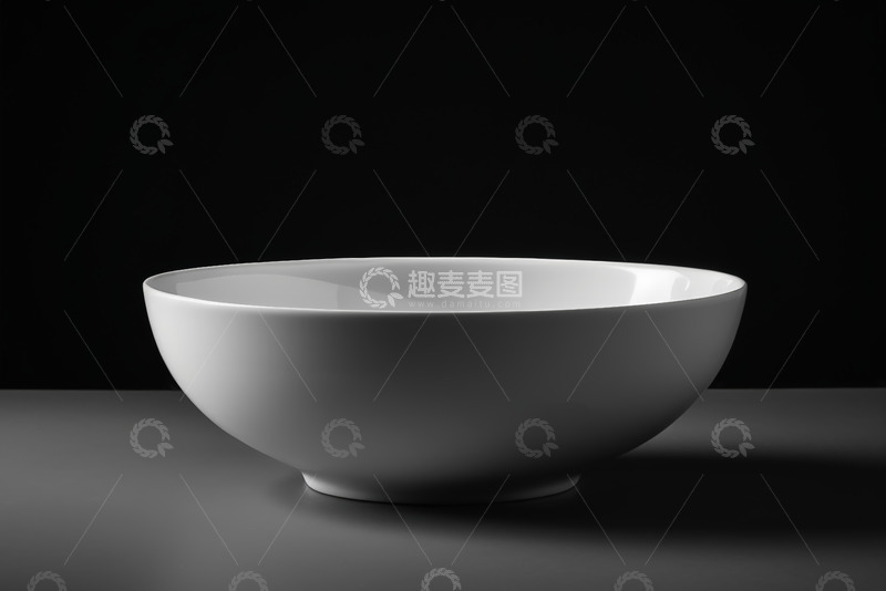 高清大图下载【趣麦麦图】白色陶瓷碗特写