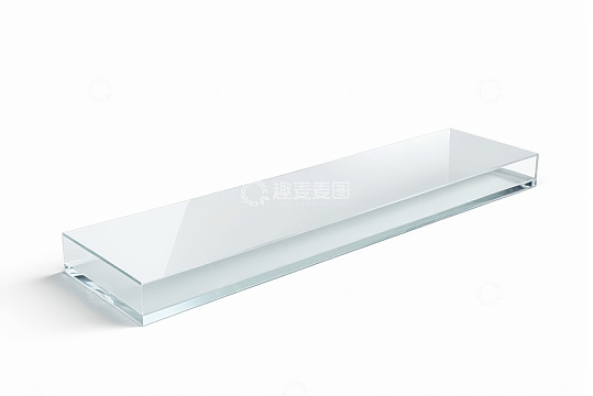 长条透明玻璃物体展示