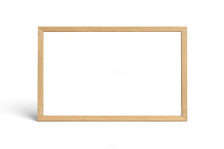 浅色木质框架白色背景画面