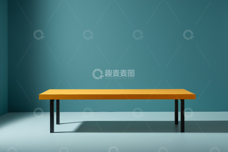 高清大图下载【趣麦麦图】简约现代风格橙色长桌展示