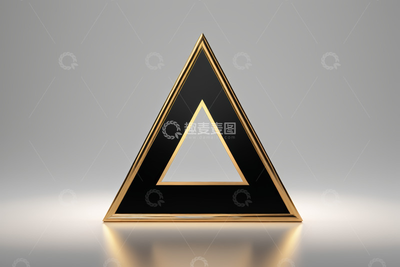 高清大图下载【趣麦麦图】黑金三角抽象设计元素