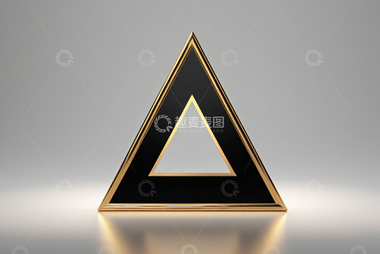黑金三角抽象设计元素