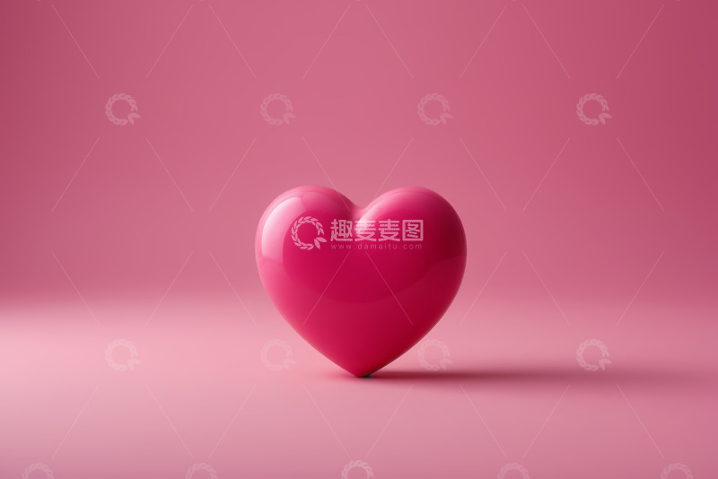 高清大图下载【趣麦麦图】粉色心形物体特写